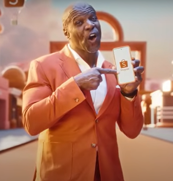 Terry Crews na campanha da Shopee